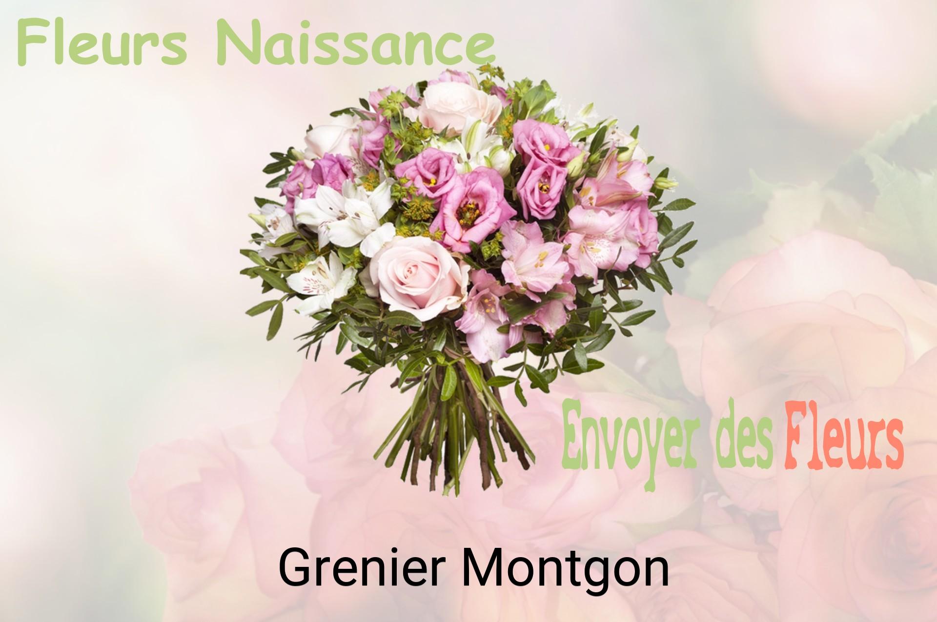 Bouquet de fleurs de naissance livré à Grenier-Montgon