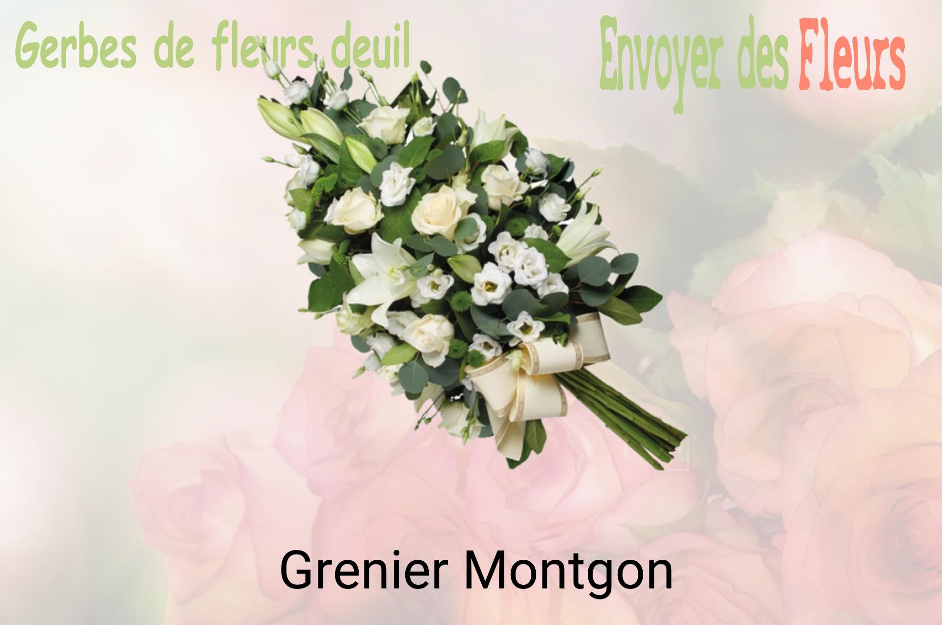 Gerbe de fleurs de deuil livrée à Grenier-Montgon